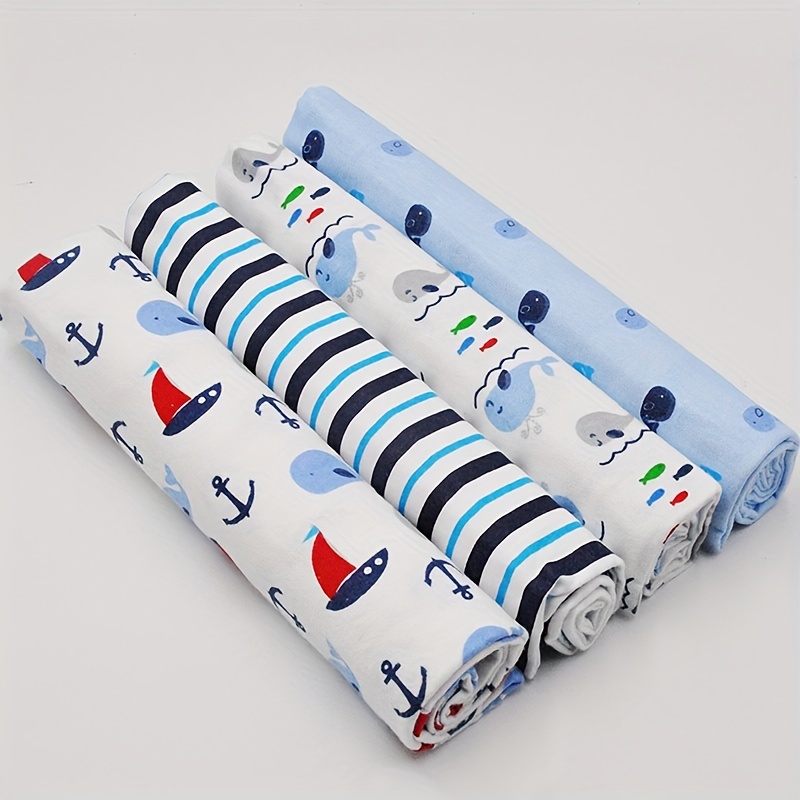 4pcs pack Cotton Swaddle Blankets Neutral Receiving Blanket Swaddling Wrap For Boys And Girls Baby Essentials Registry Gift 29 92x29 92inch