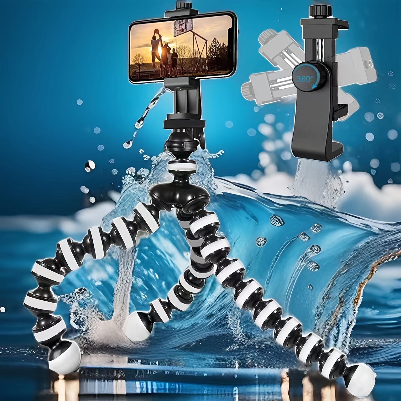 Trepied GoPro pieuvre + adapteur + support smartphone