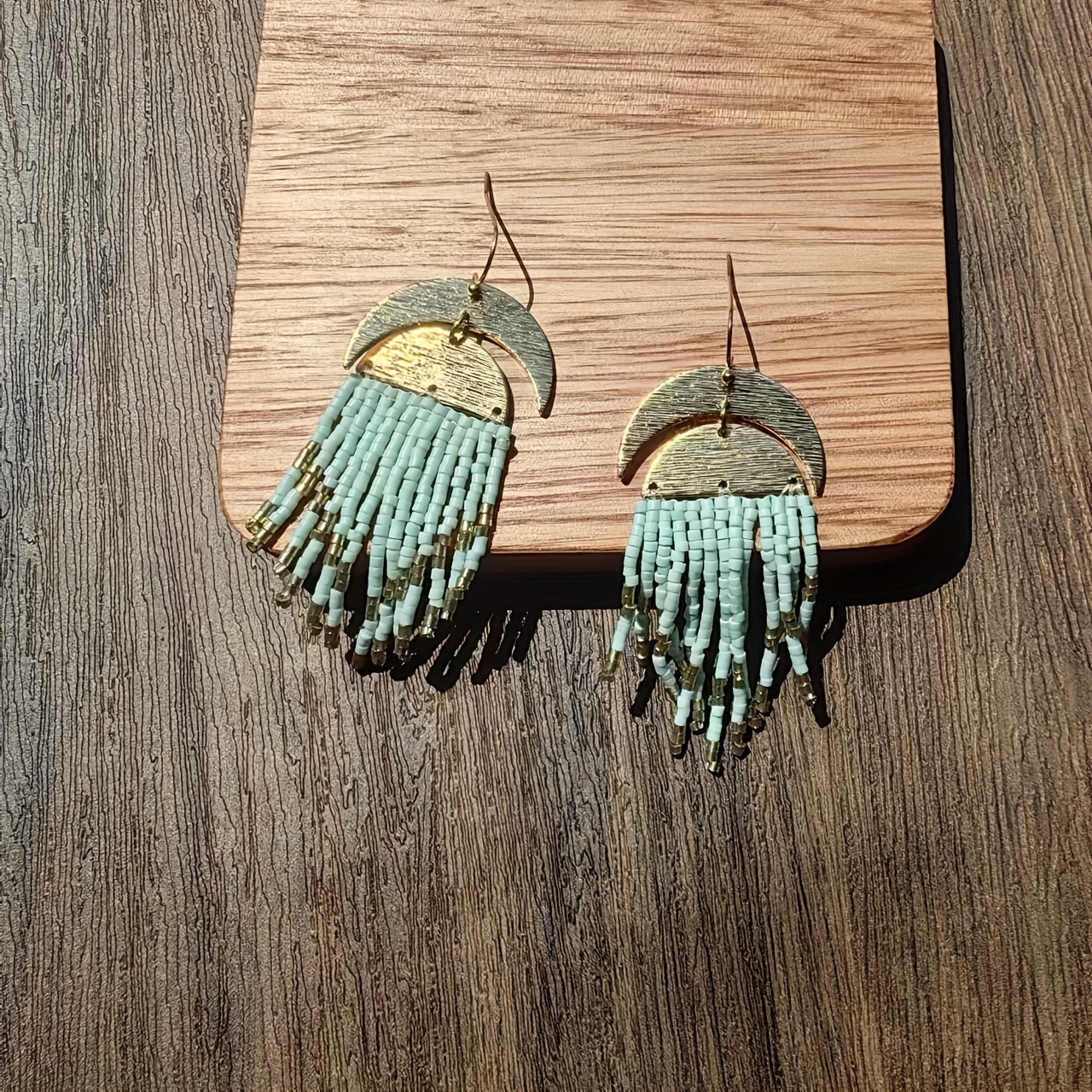 Women's Bohemian Beaded Tassel Earrings, Stylish