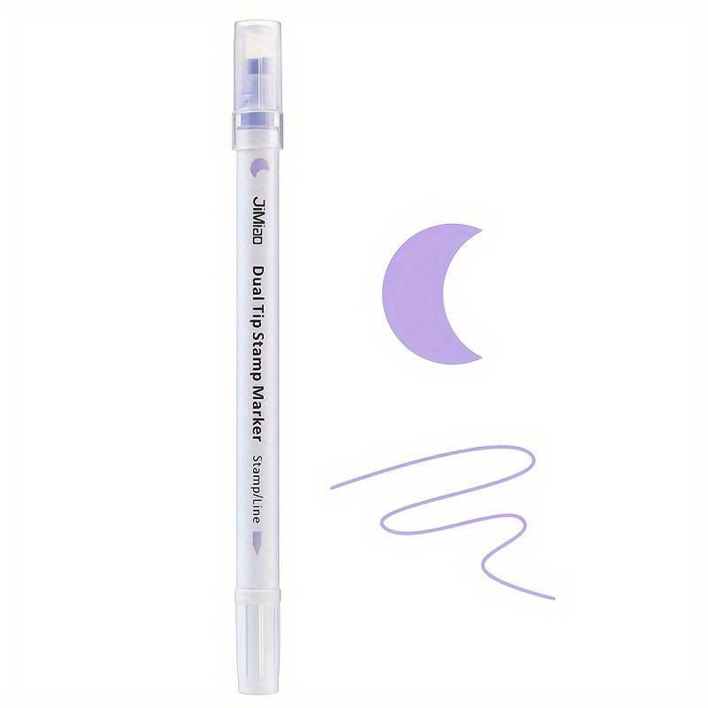 1PC Dual Tips Stamp Marker Pen Set Colors Highlighter Spot Liner