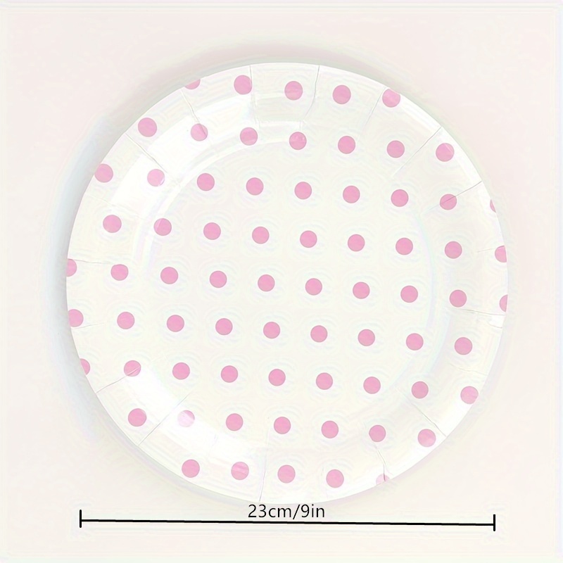 8 PLATOS CARTÓN ROSA 23CM