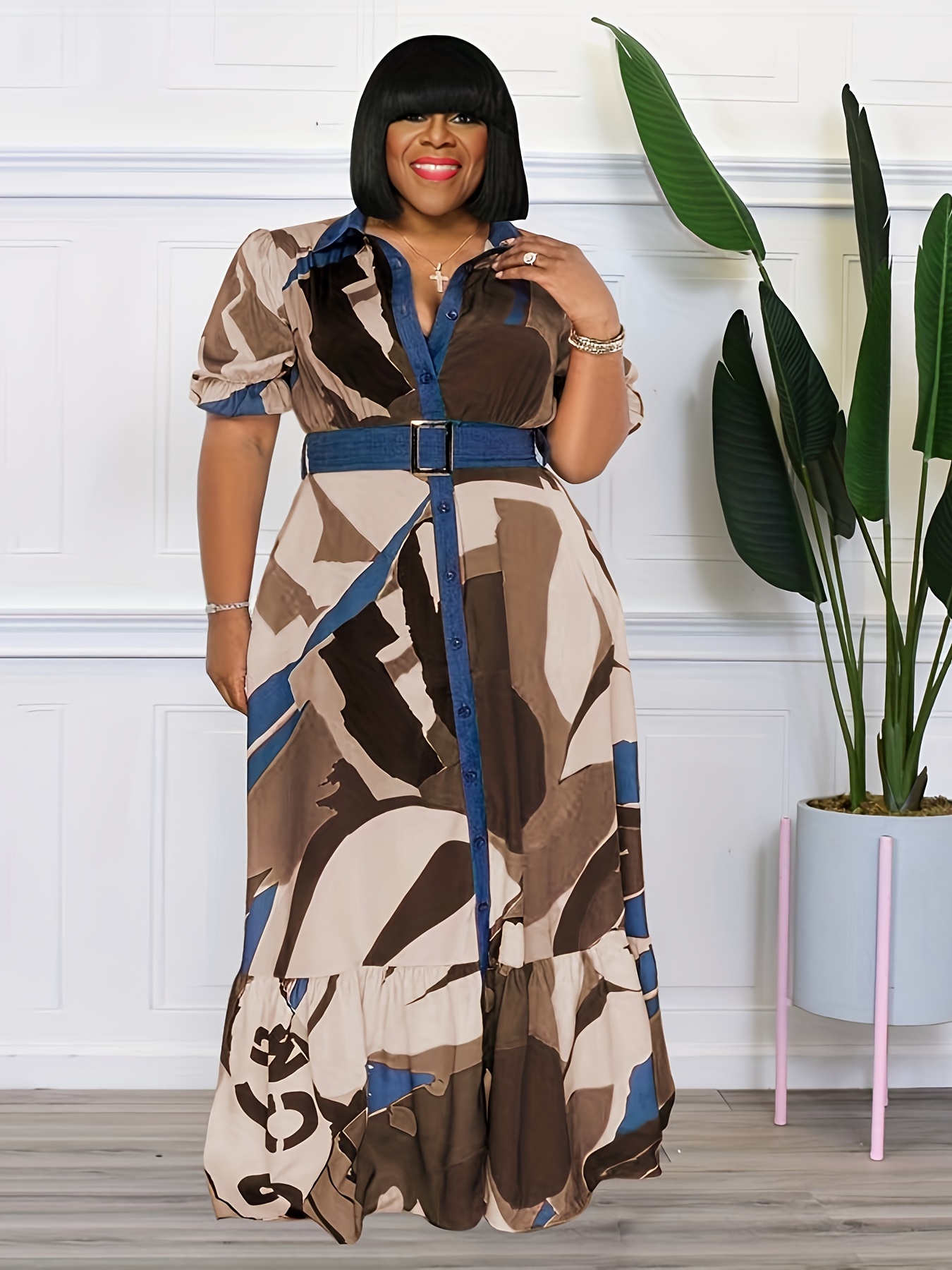 fitted lace wedding dress Ankara Kaftan Dress: African Print dress – Nuichan main image 0