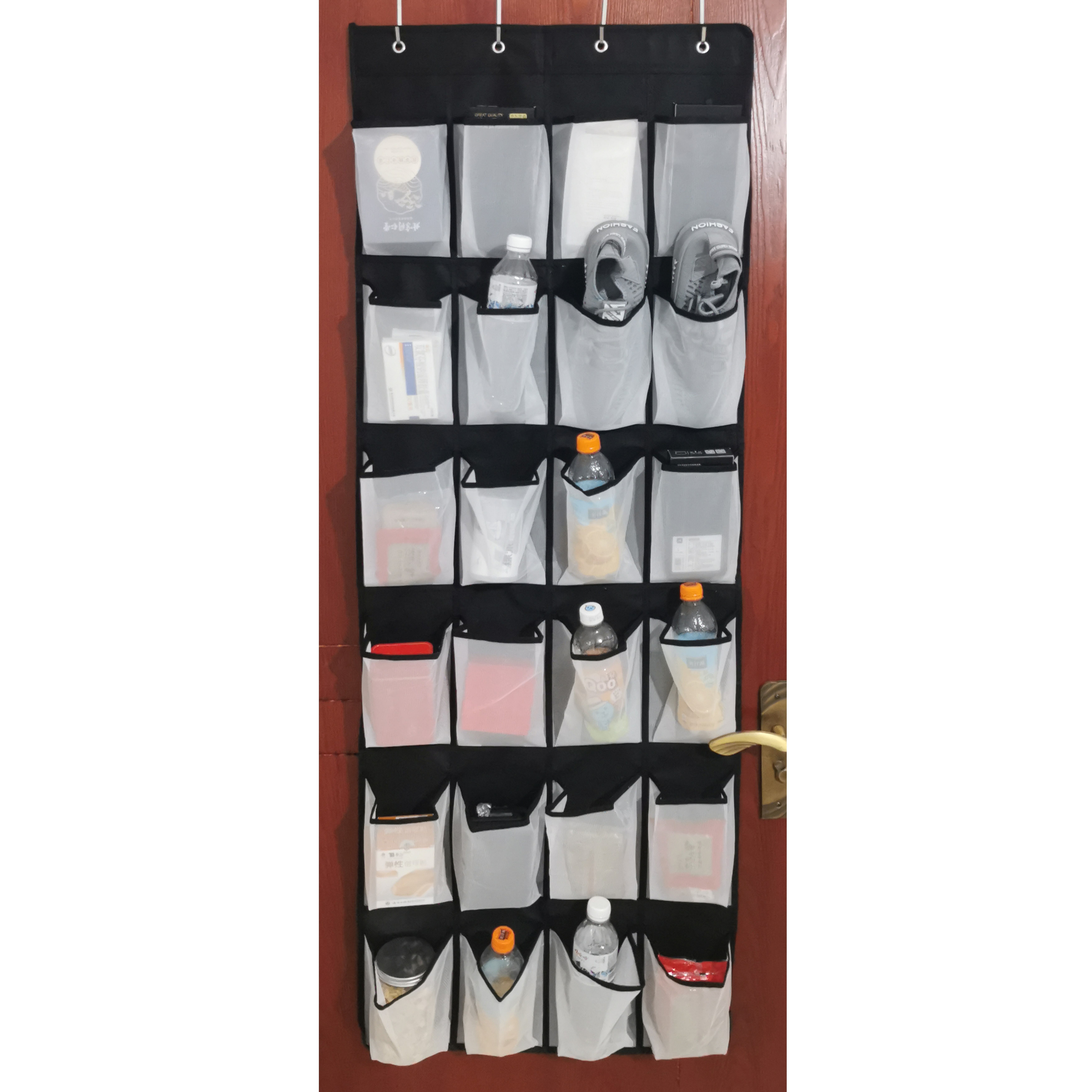 Organizador de zapatos sobre la puerta, 35 bolsillos de malla duraderos,  organizador de zapatos para colgar, zapatero para armario, entrada