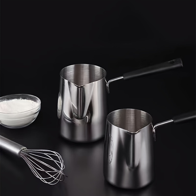 Pointed Nose Pull Flower Cylinder Thickened 304 Stainless Steel Coffee Pull  Flower Cup Professional Coffee Maker Milk Frother Cup Utensils - Temu