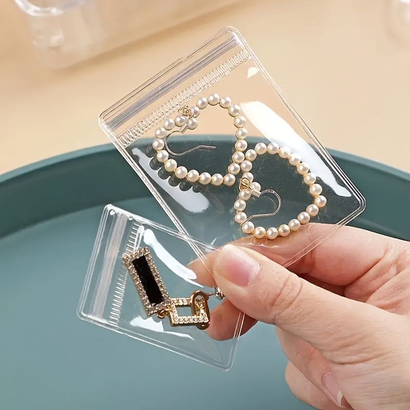 Plastic Pvc Self sealing Bag Portable Earrings Bracelet - Temu