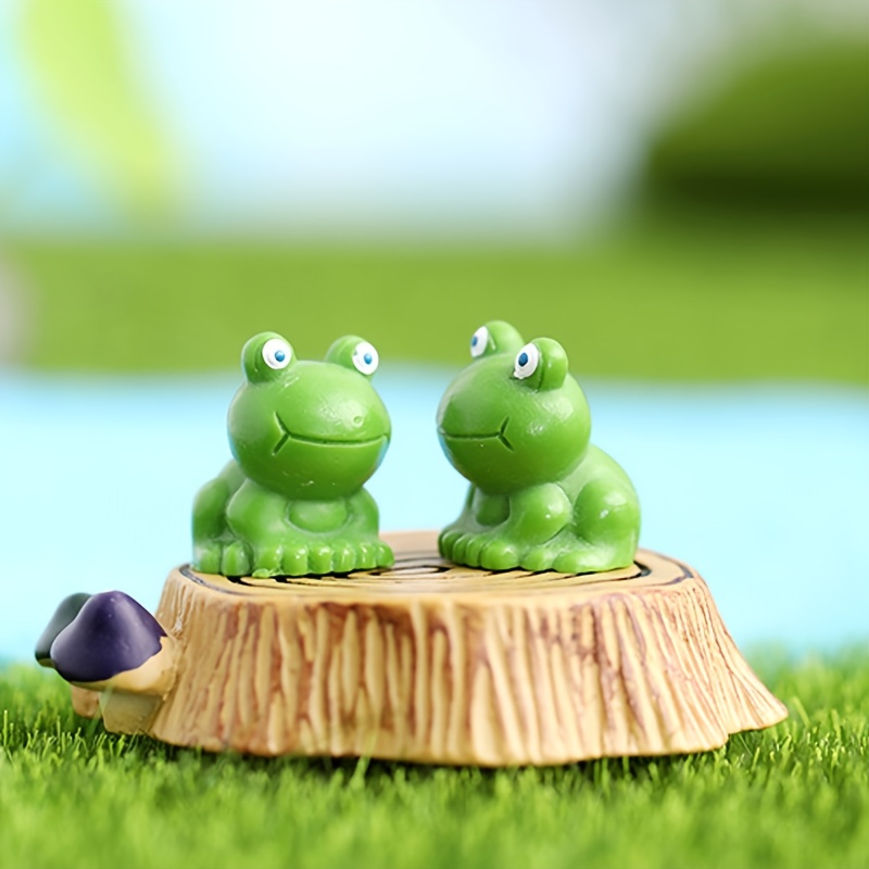 Mini Simulation Frog Figurines Micro Moss Landscape - Temu