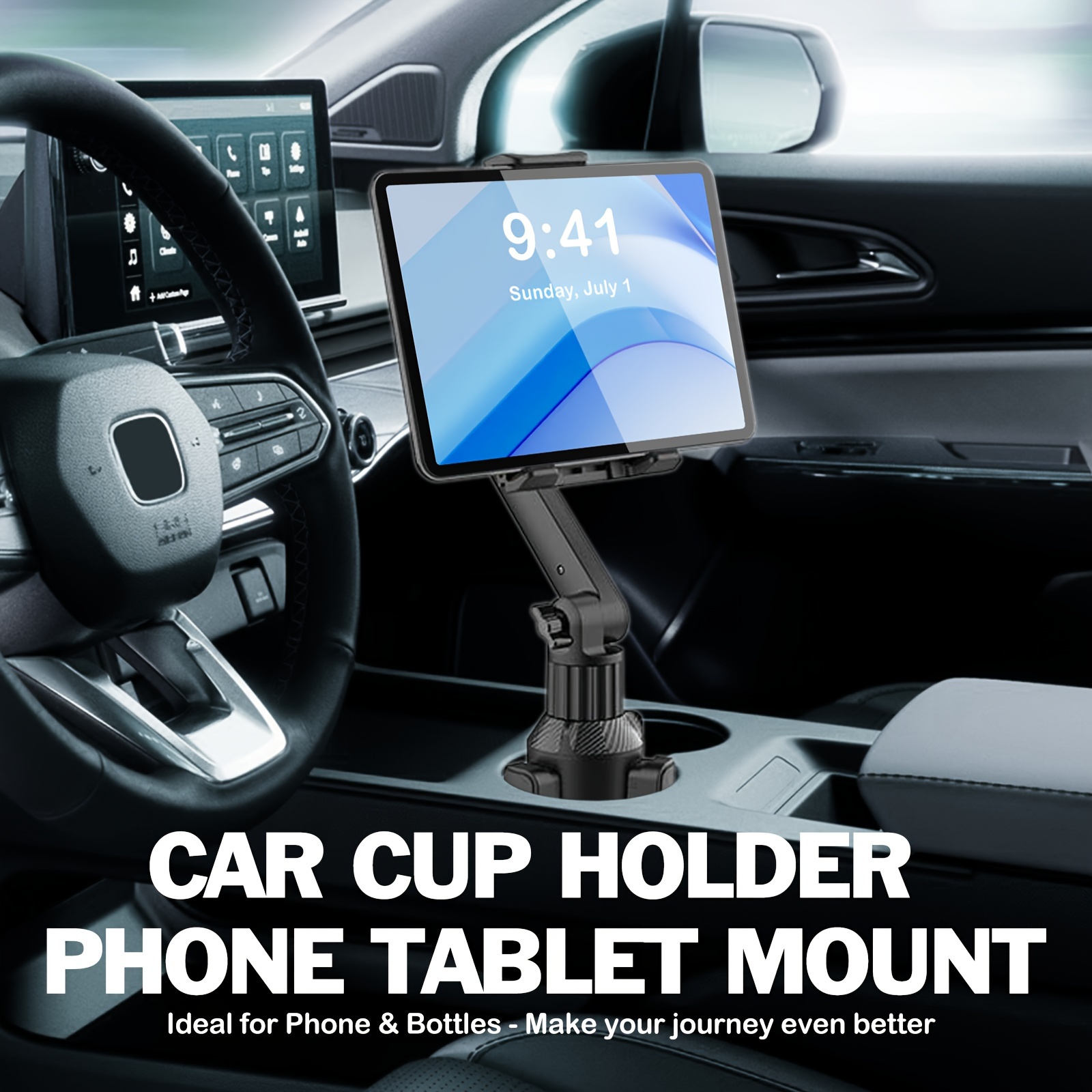 Support de tablette pour iPad, support de voiture iPad Pro, support de  porte-gobelet pour tablette pour support de voiture robuste pour camion de  voiture