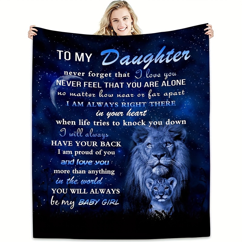 Letter Flannel Blanket Daughter Throw Blanket Warm Cozy Soft Temu Canada
