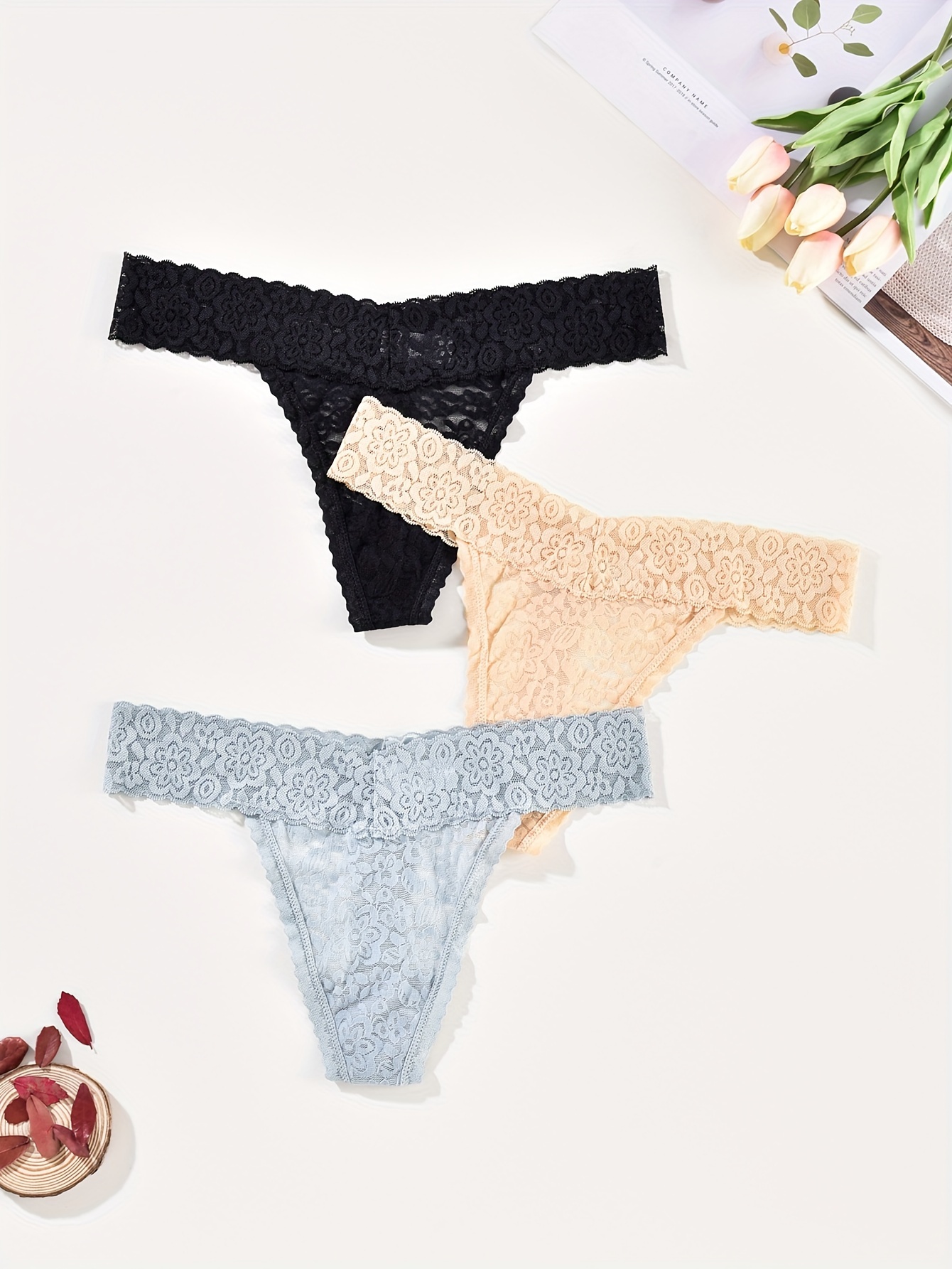 3pcs/Set Tback Panty For Women Set Low-Rise Breathable And Stretchy Seamless  Underwear Thongs