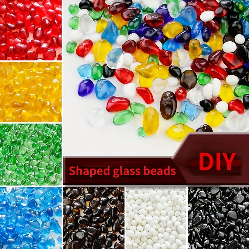 Transparent Color Glass Beads Bracelet Making Kit Glass - Temu