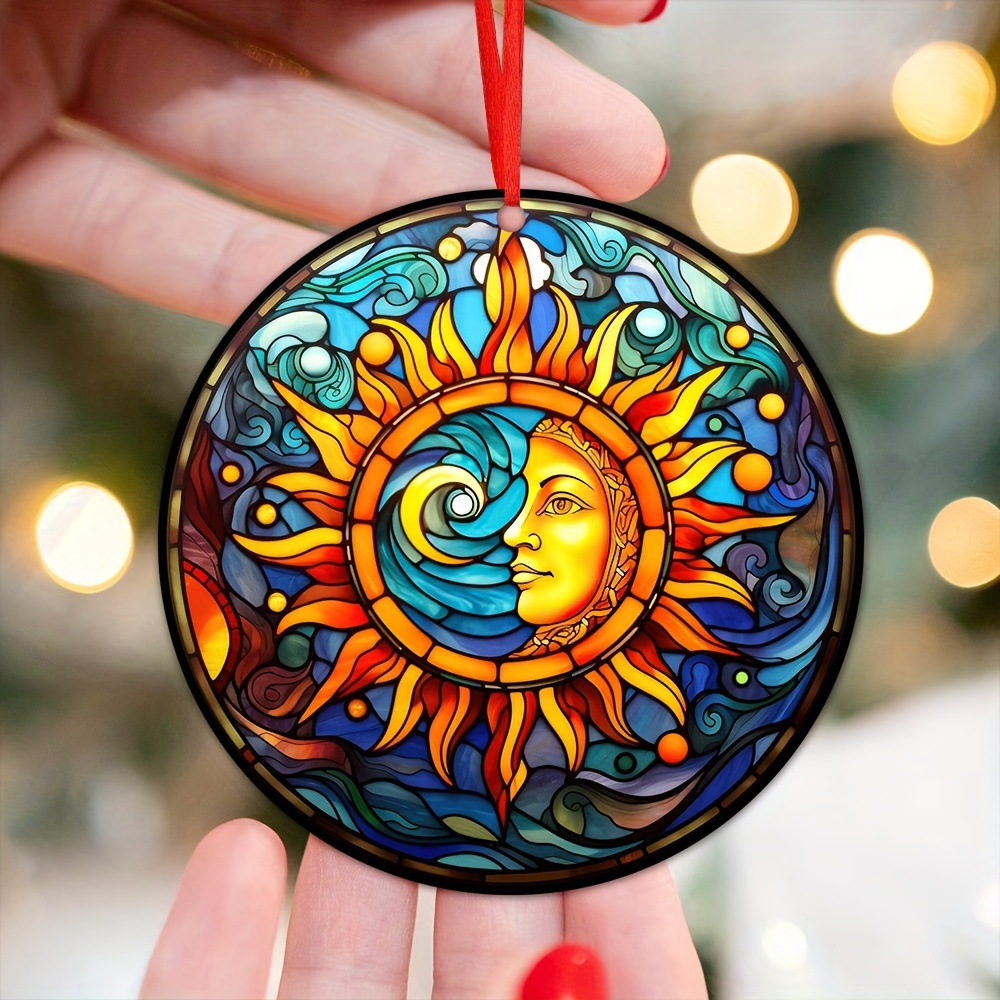 Christmas Themed Wooden Ornaments Hanging Decoration Sun - Temu