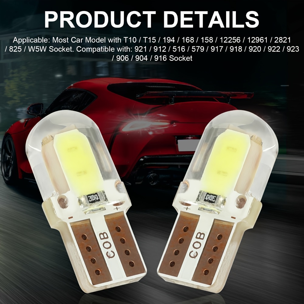 194 LED Bulb, 6000K White for Car LED Interior Light license plate