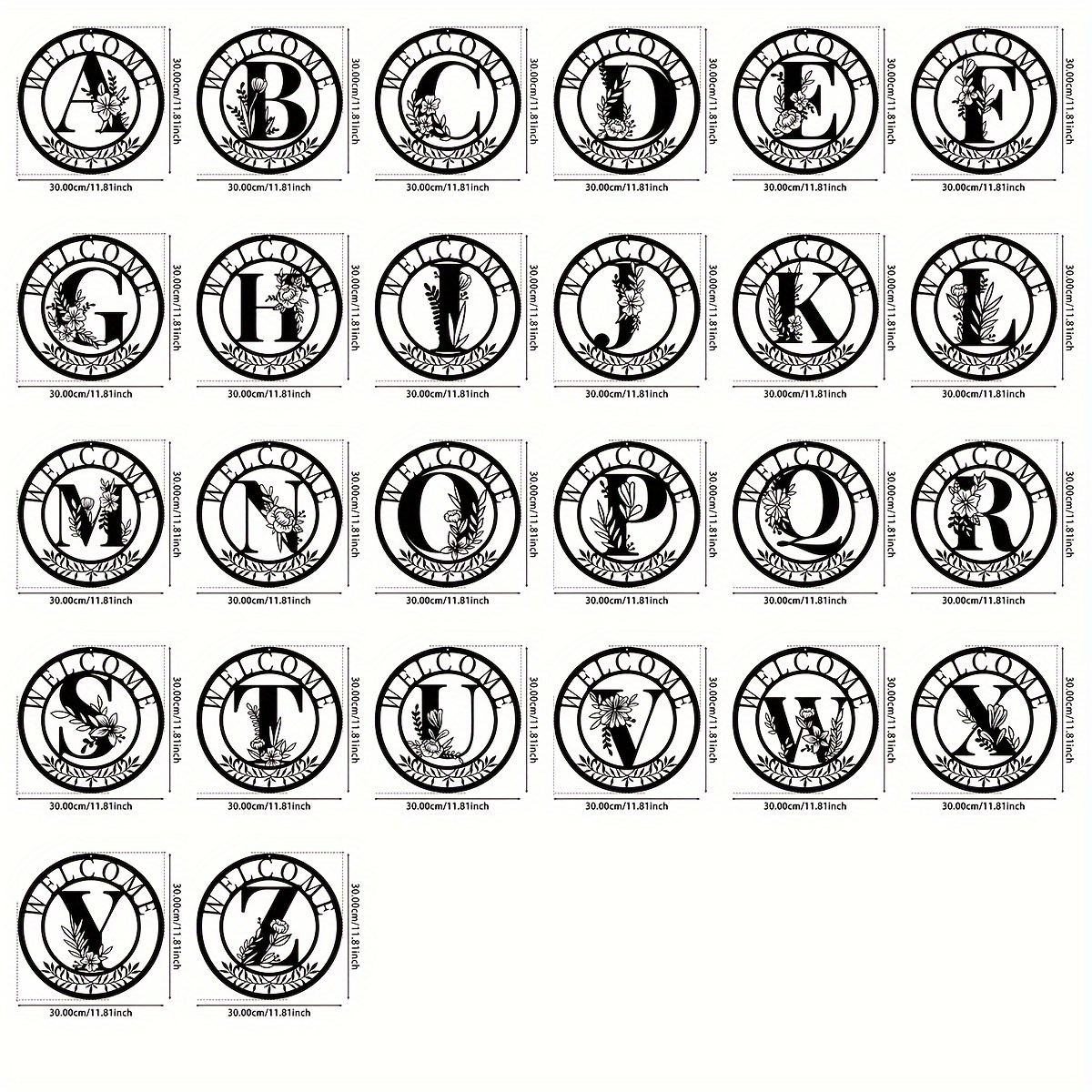 1PC, Metal Sign Decor, Classic Alphabet Metal Wall Art Pendant, Wall Hanging Decor, Creative Hollow Silhouette Art, Interior Home Decoration, Garden Hanging Picture, Metal Crafts, Holiday Gifts