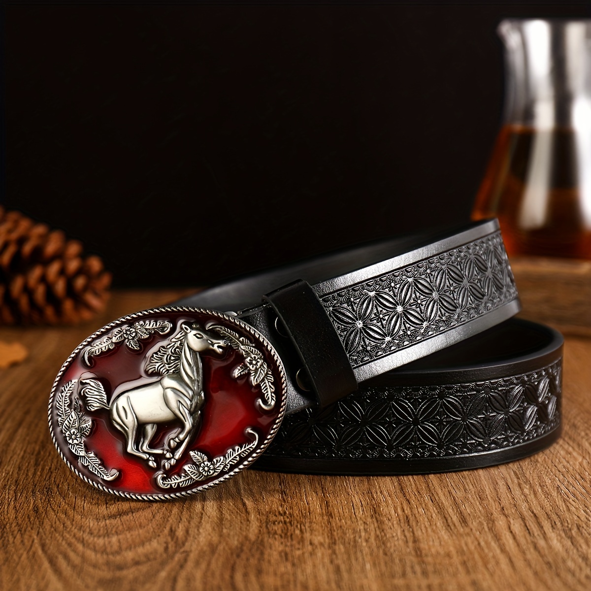 Belt Buckle Belt - Temu