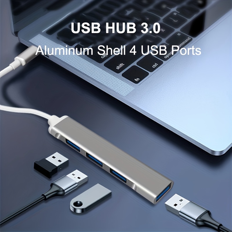 USB 3.0 Hub 5Gbps Aluminum Portable 7 Port for PC Laptop
