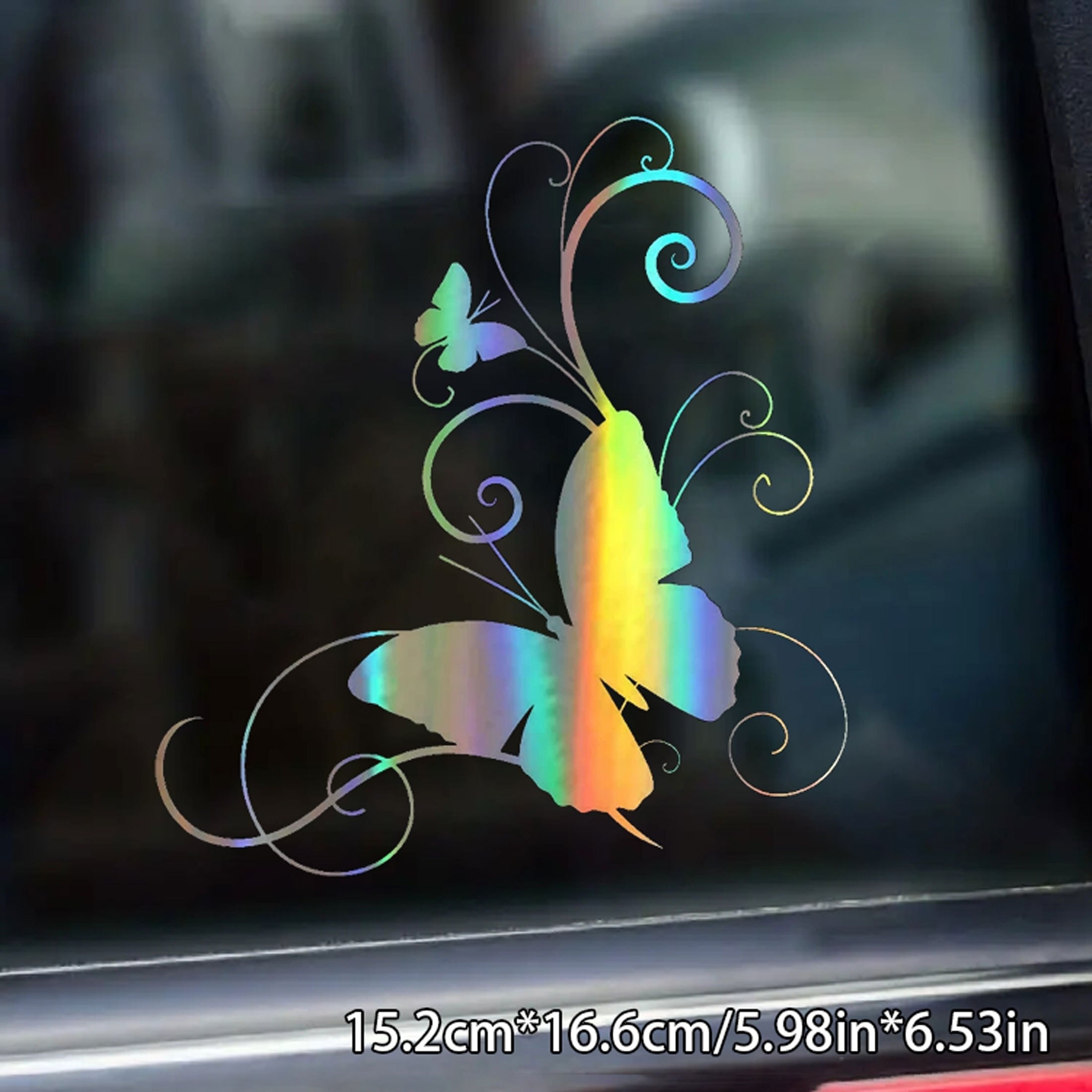 

Beautiful Butterfly Car Decals - Waterproof Vinyl Stickers For Women & Girls Reflective Bumper & Window Decorations