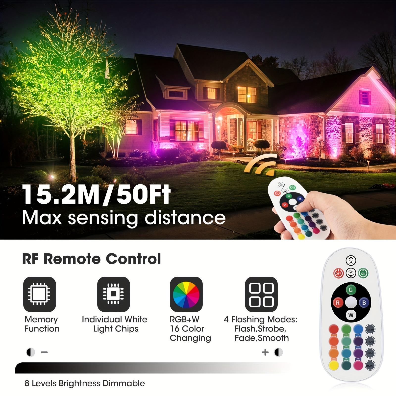 Rgb landscape lights 12w low voltage 12-24v