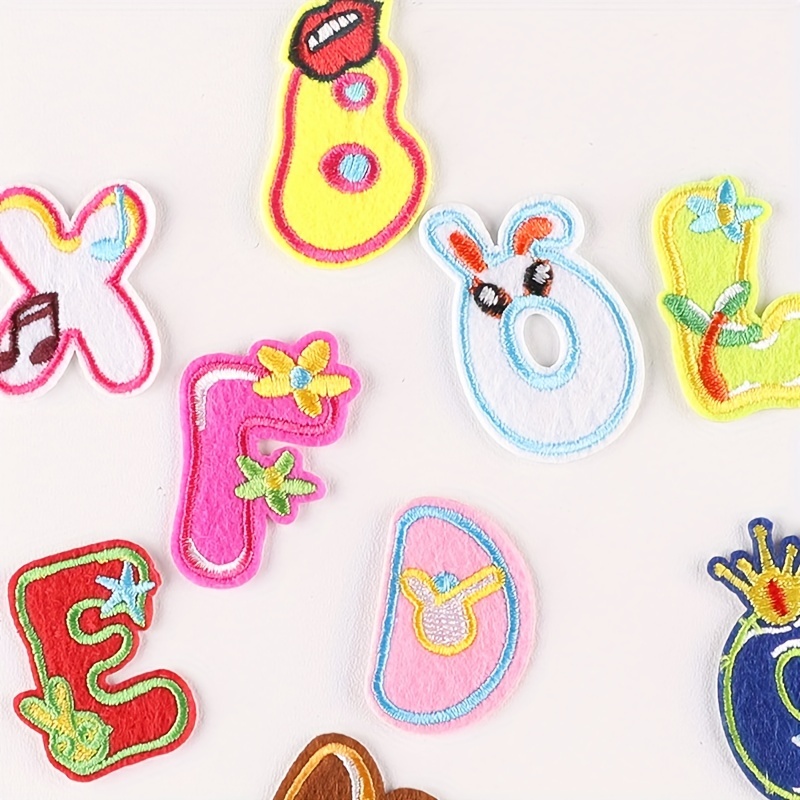 26 Letters Patches Diy Stickers Embroidery Applique Iron On - Temu