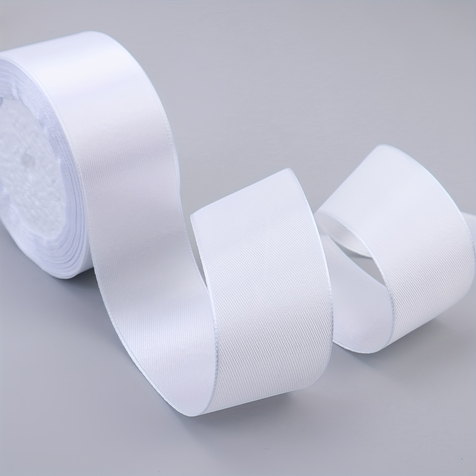 White Ribbon for Gift Wrapping 3/8 in 25 Yards White Satin Ribbon Floral  Ribbon White Ribbon for Flower Bouquet White Ribbon for Hair Ribbon for