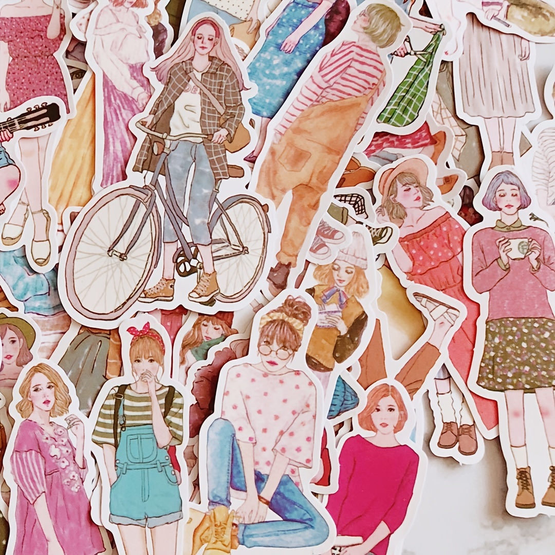 100PCS DIY Scrapbooking Decorative Photo Album People Stickers For