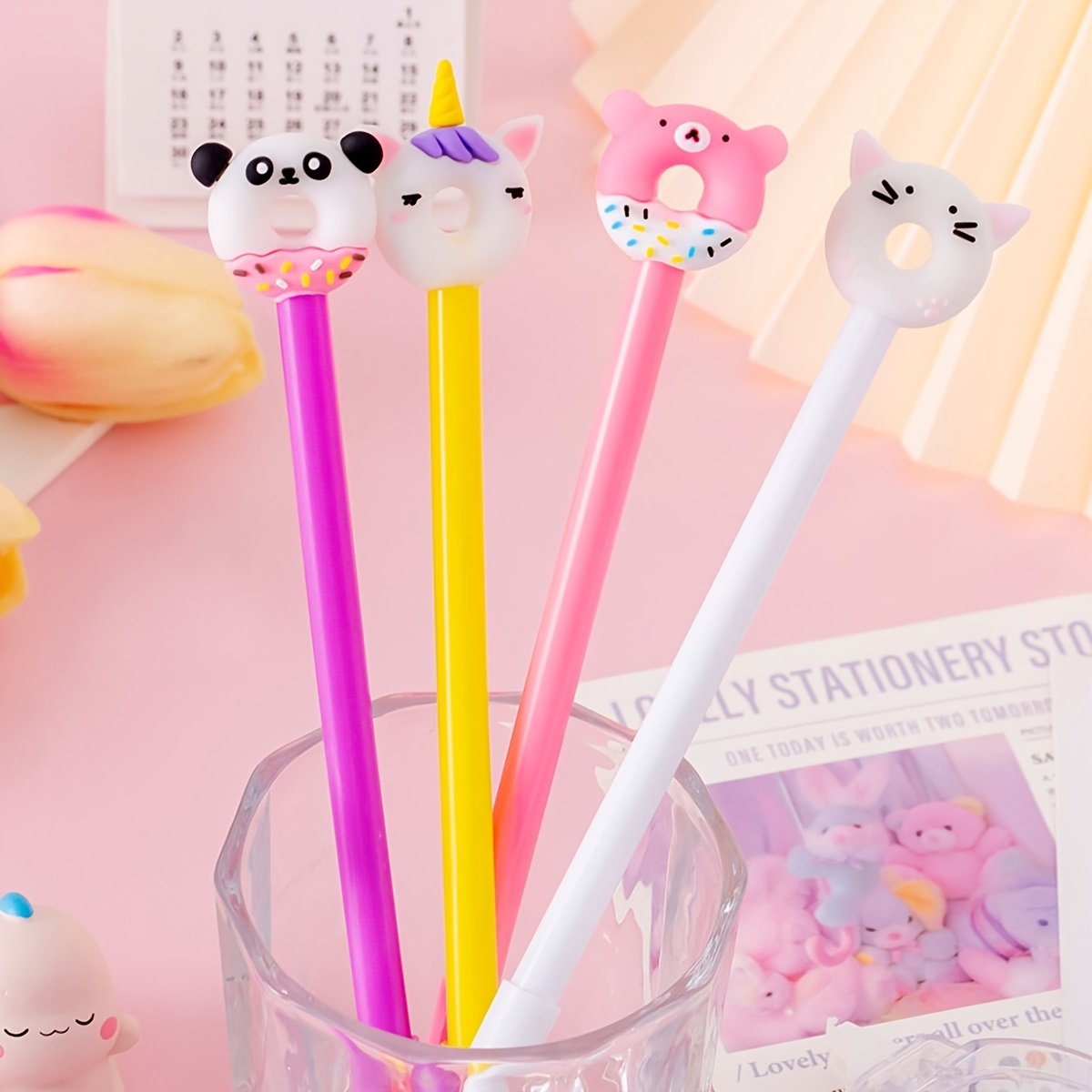 Cute Gel Pen: Creative Bunny Girls Bowknot Press Office Gift - Temu