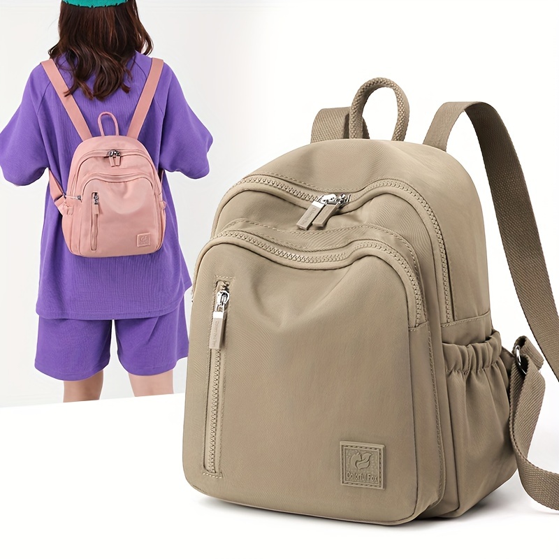simple small backpack for women casual nylon school bag outdoor travel daypack
