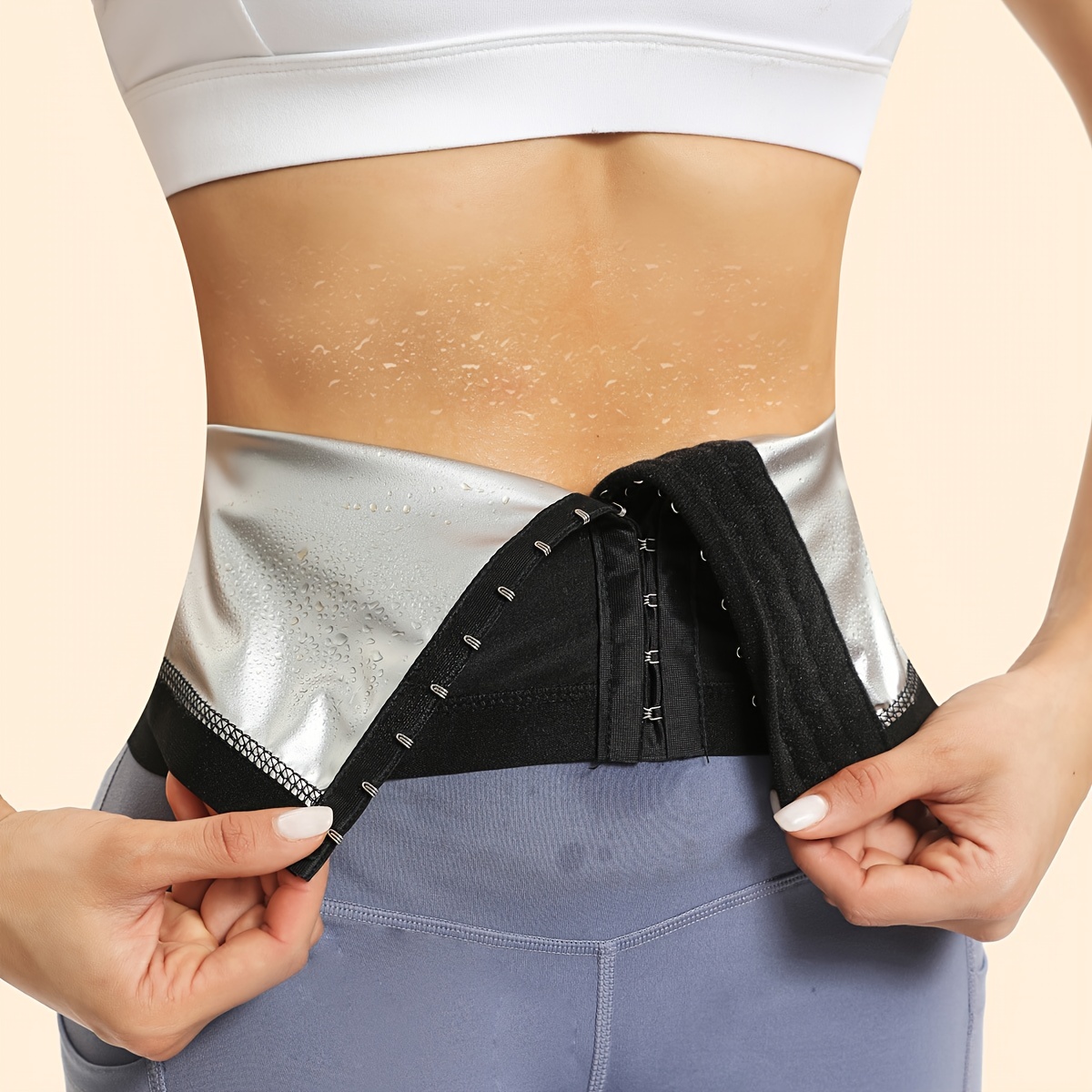 1pc Sauna Suit For Women, Waist Trainer, Workout Sweatband, Waist Trimmer,  Tummy Control For Body Shaper