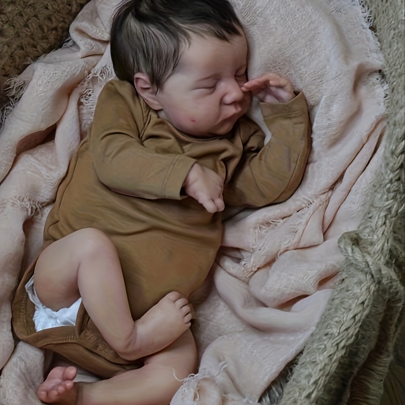 BABESIDE Muñeca realista de bebé Reborn de 20 pulgadas, cuerpo de tela para  dormir, juguete realista hecho a mano para niños de 3 años en adelante con