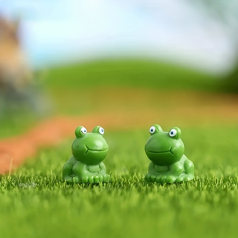 Cute Frog Miniature Figurines Resin Mini Frogs Moss Micro - Temu