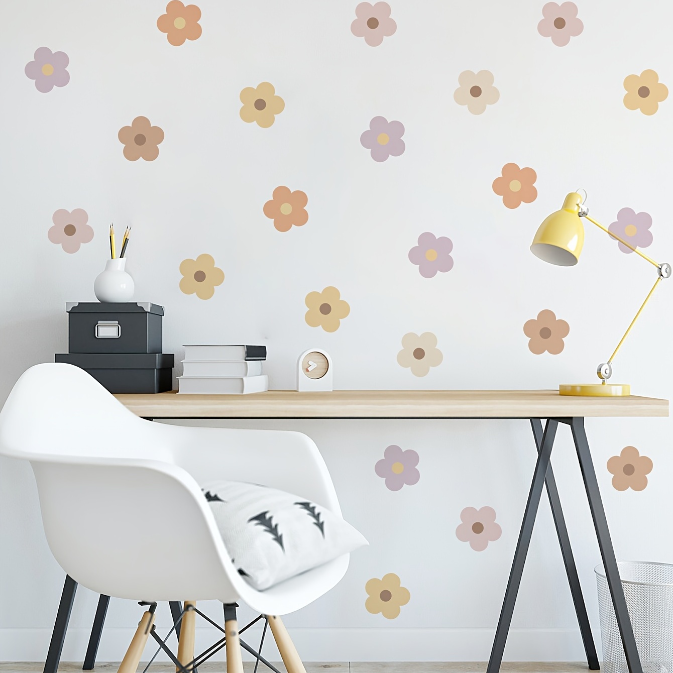 Art Wall Sticker Colored Small Flower Pattern Self adhesive - Temu