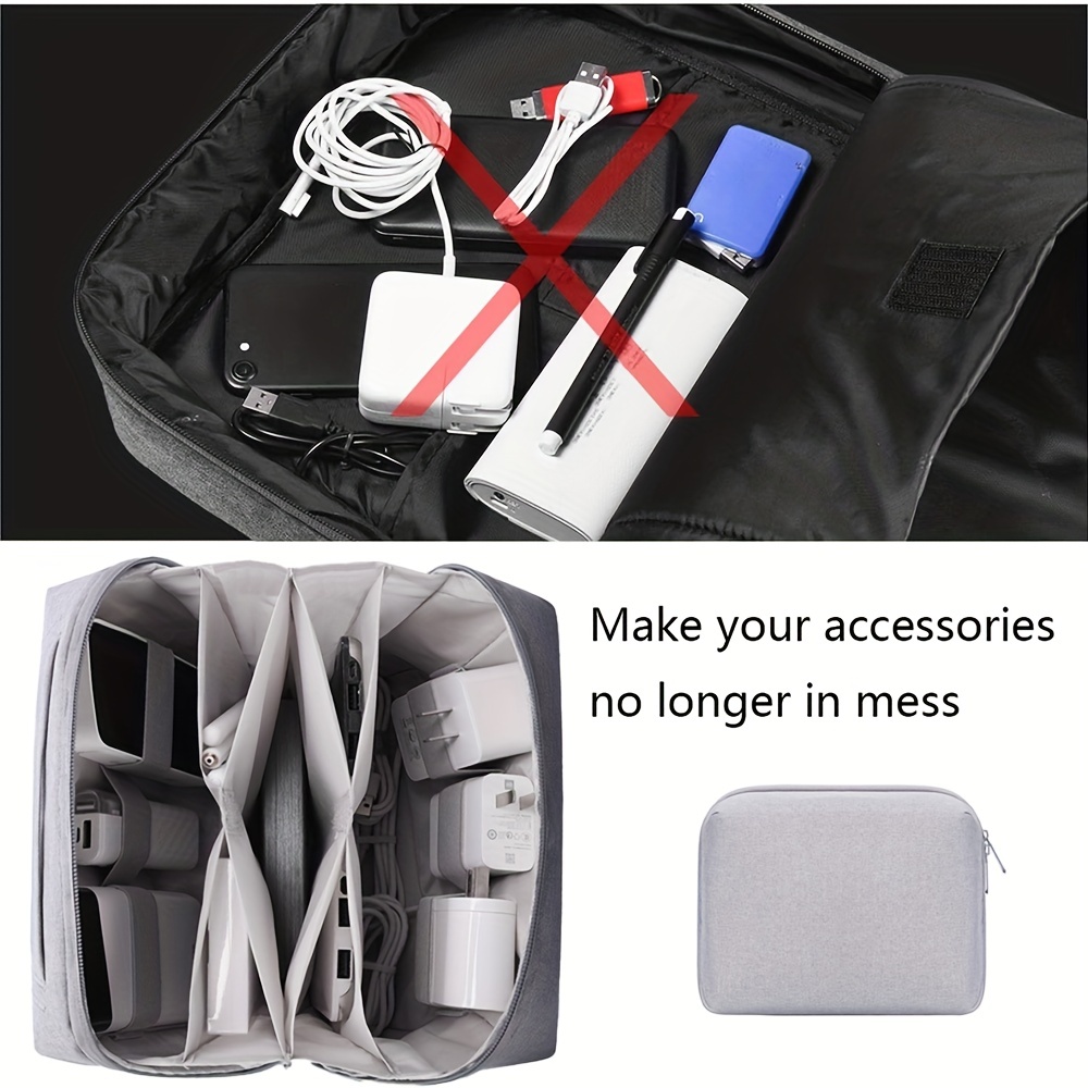 Electronics Organizer Pouch, Travel Tech Organizer Bag For Travel  Essentials, Portable Charger Organizer With Handle - Temu United Arab  Emirates