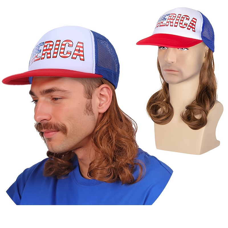 Hat With Hair For Men - Temu Canada