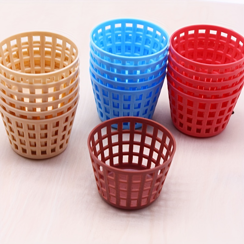 Round Plastic Storage Baskets with Handles