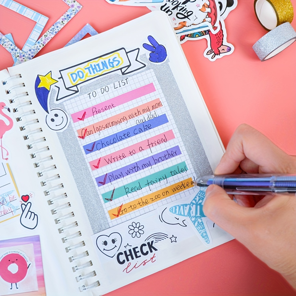  Nigifter DIY Purple Journal Set Valentines Day Gifts for Girls Ages  8-12 Journals for Teen Girls Happy Planner Stickers Journaling Kit for Kids  Decorate Your Planner Scrapbook Kit : Toys 