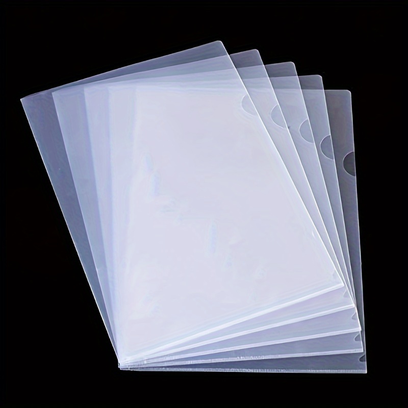 12Pcs Chemise Plastique A4 Pochette Dossier Transparente 6 Couleur