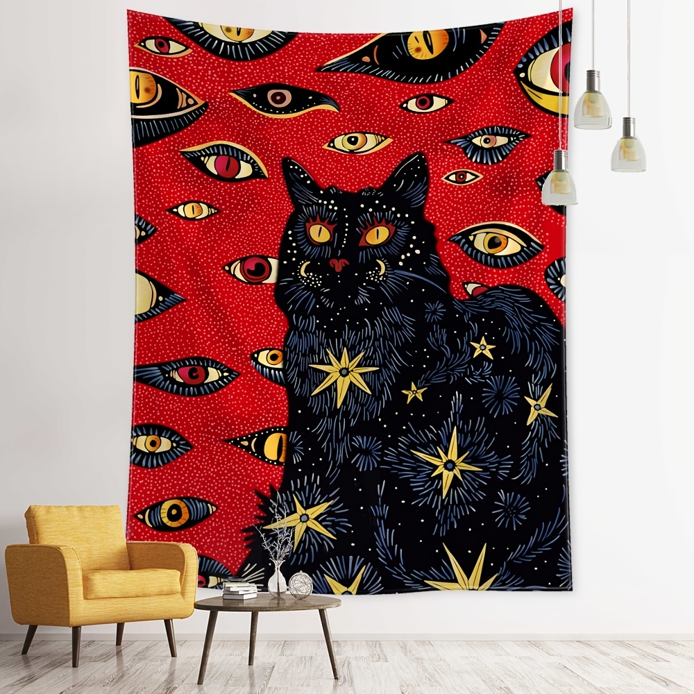 Wall best sale tapestry cat