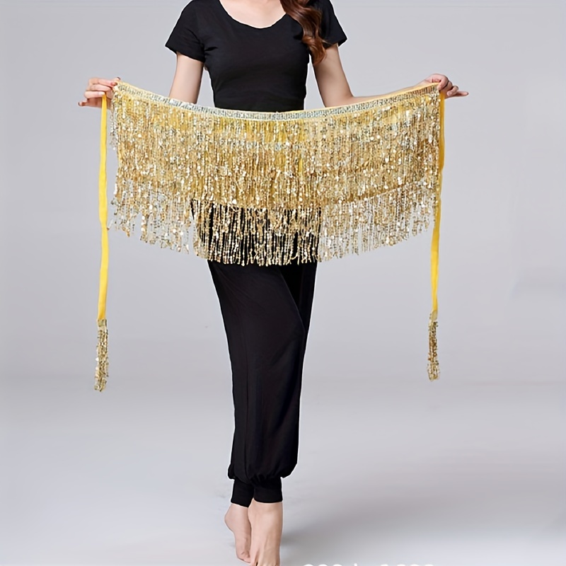  EARENT Boho Sequin Skirts Set Belly Dance Hip Skirt Tassel  Fringe Hip Scarfs Rave Party Performance Costum for Women and Girls (Gold)  : Clothing, Shoes & Jewelry
