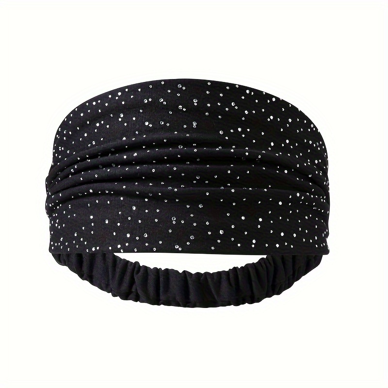 Image of 1pc Of Rhinestone Headband For Washing Face, Elastic Band For Women, Yoga And Sports Headband For Tying Hair