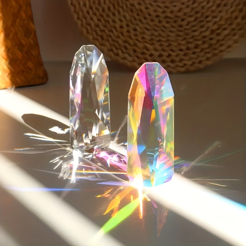 Ornement De Prisme En Cristal Coloré De 1pc Cristal Naturel