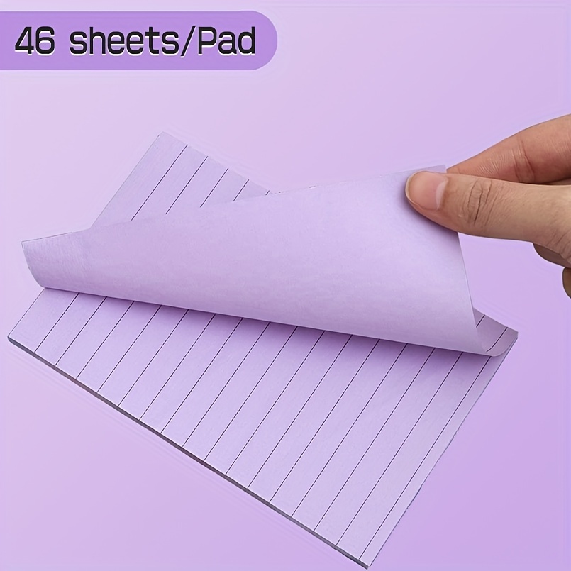 2 Pads Large Sticky Notes (9 Colors Optional) /pad Lined - Temu