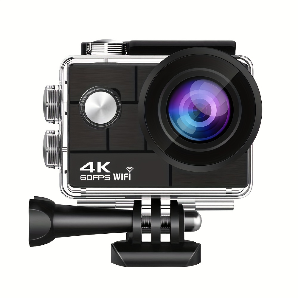 4K/60FPS/24MP Action Camera, Upgraded 3.0 EIS Anti-shake Stabilization 40M  Waterproof Camera, 170° Adjustable Wide Angle Multiple Functions