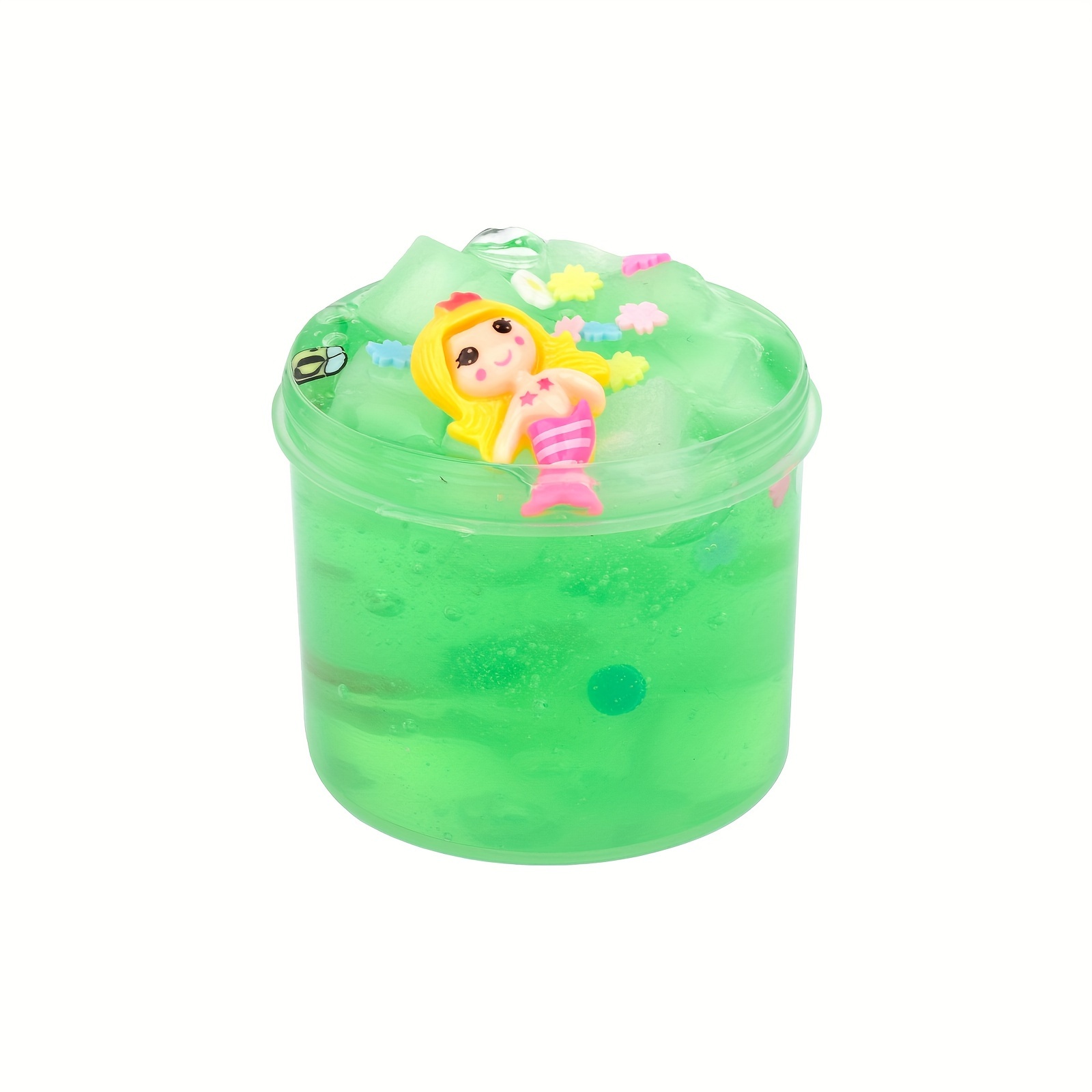 Crystal Slime, Green Kiwi Fruit Clear Jelly Cube Glimmer Crunchy Slime for  Kids, Idea Stress Relief Toy, Kids Party Favor, Birthday Easter Christmas