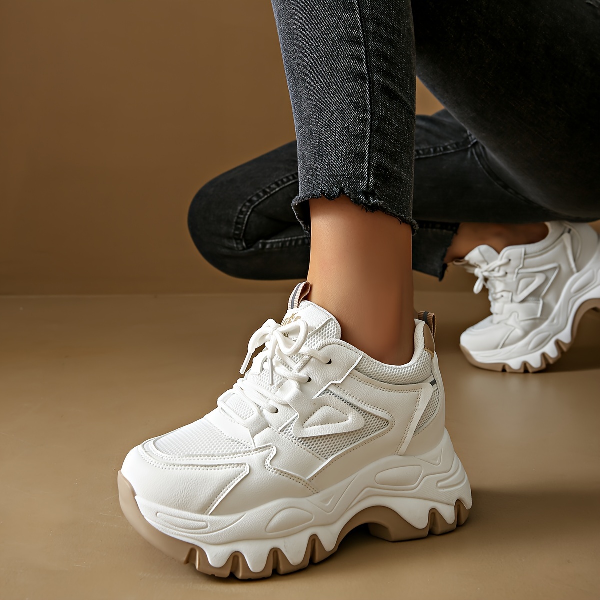 2023 autumn new dad shoes lightweight thick inner height - Temu 2023 autumn new dad shoes lightweight thick inner height - Temu