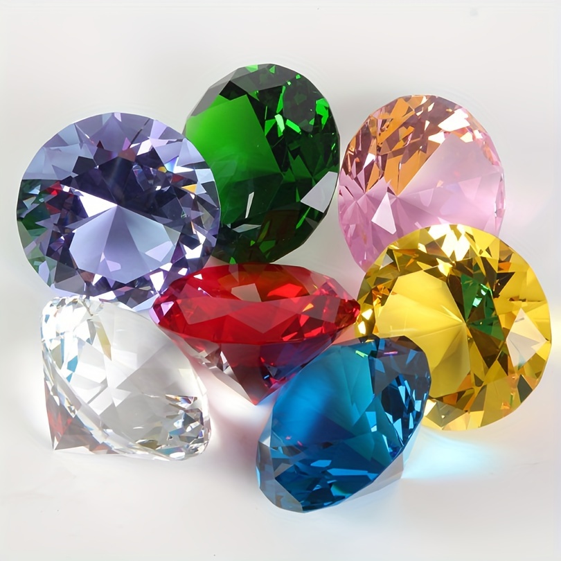 Rhinestone Painted Crystal Gemstone Attached Diamond - Temu