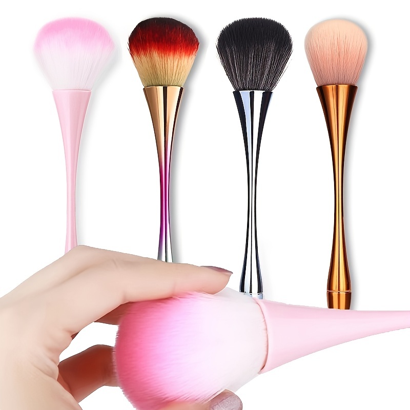 Small Waist Loose Powder Fluffy Blush Brush Large Powder Mineral Brush For Daily Makeup Soft Hair Nail Dust Cleaning Brush