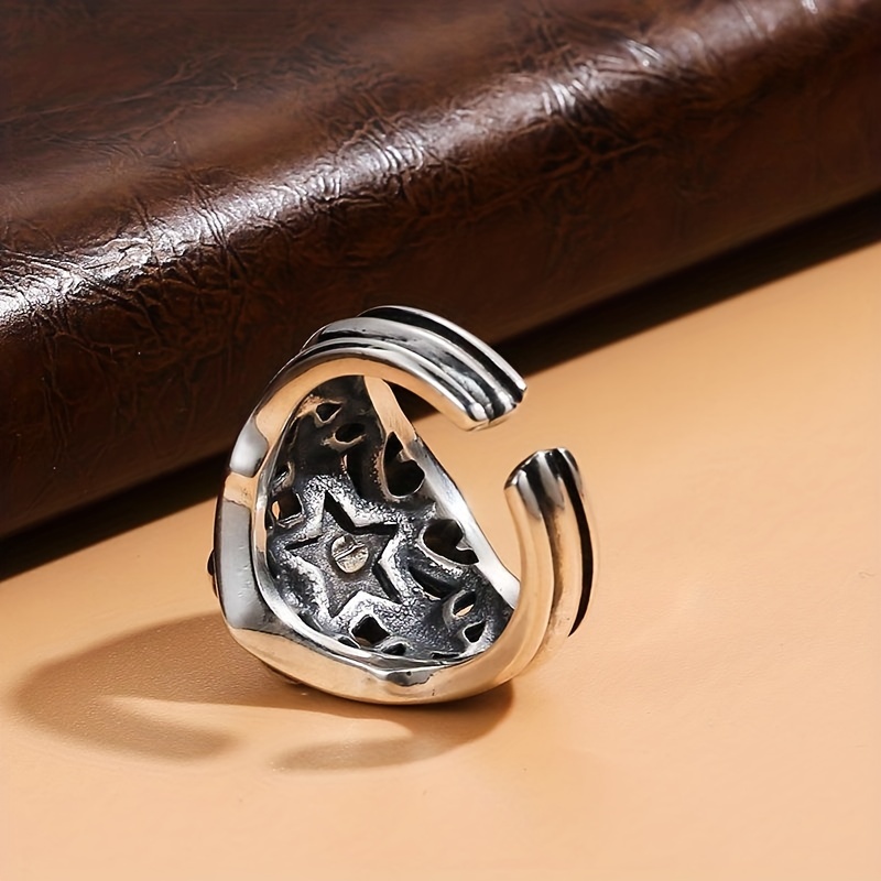 Pentagram Hollow Out Men's Ring