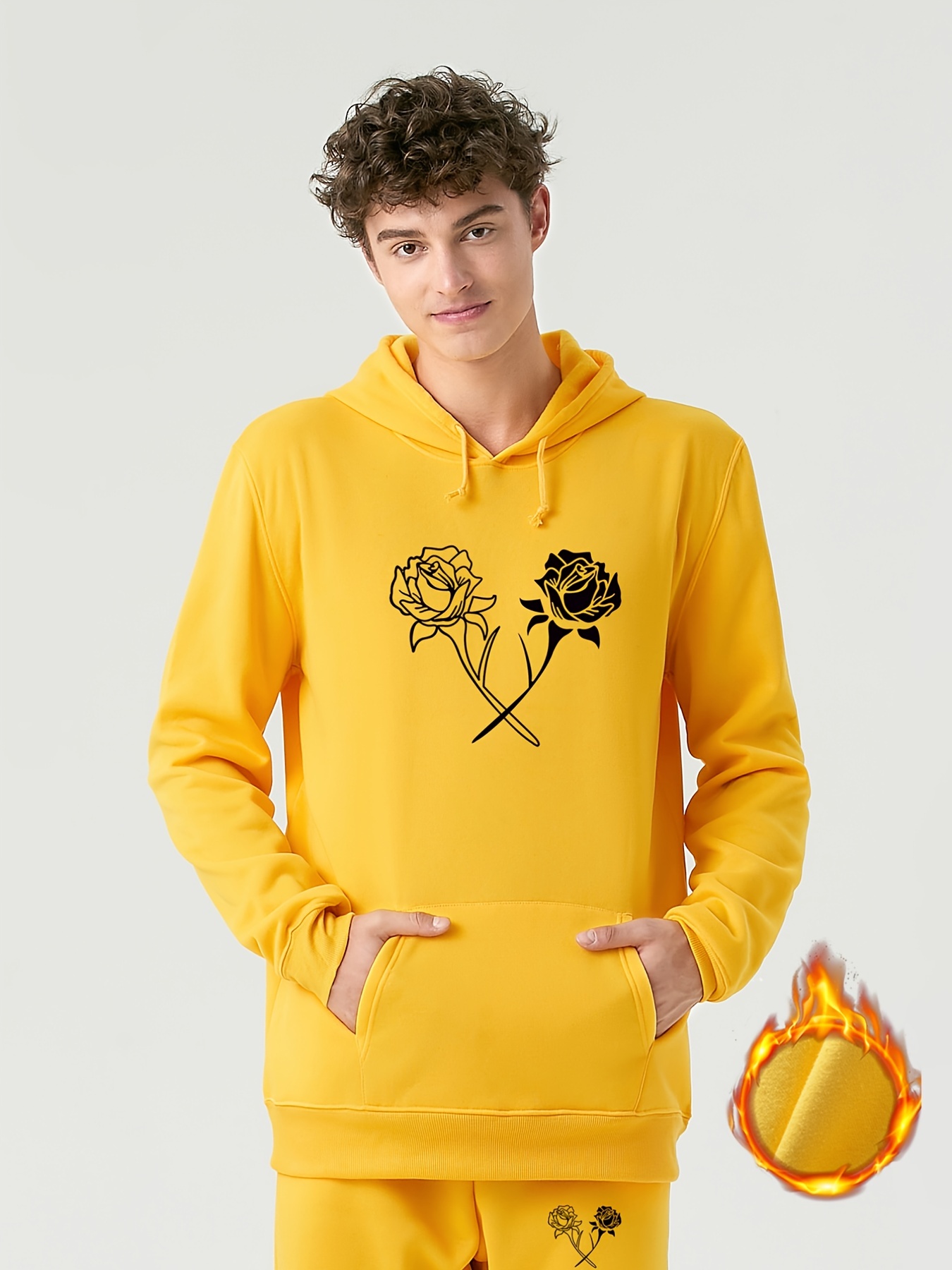 Yellow best sale rose sweatshirt