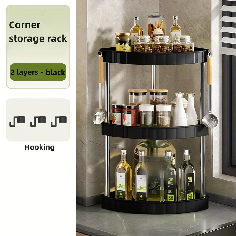 Kitchen Storage Rack Corner Seasoning Bottle Storage Rack Multi