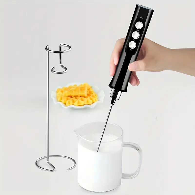 Kitchen Electric Milk Frother Stand Egg Milk Mixer Rack Egg - Temu