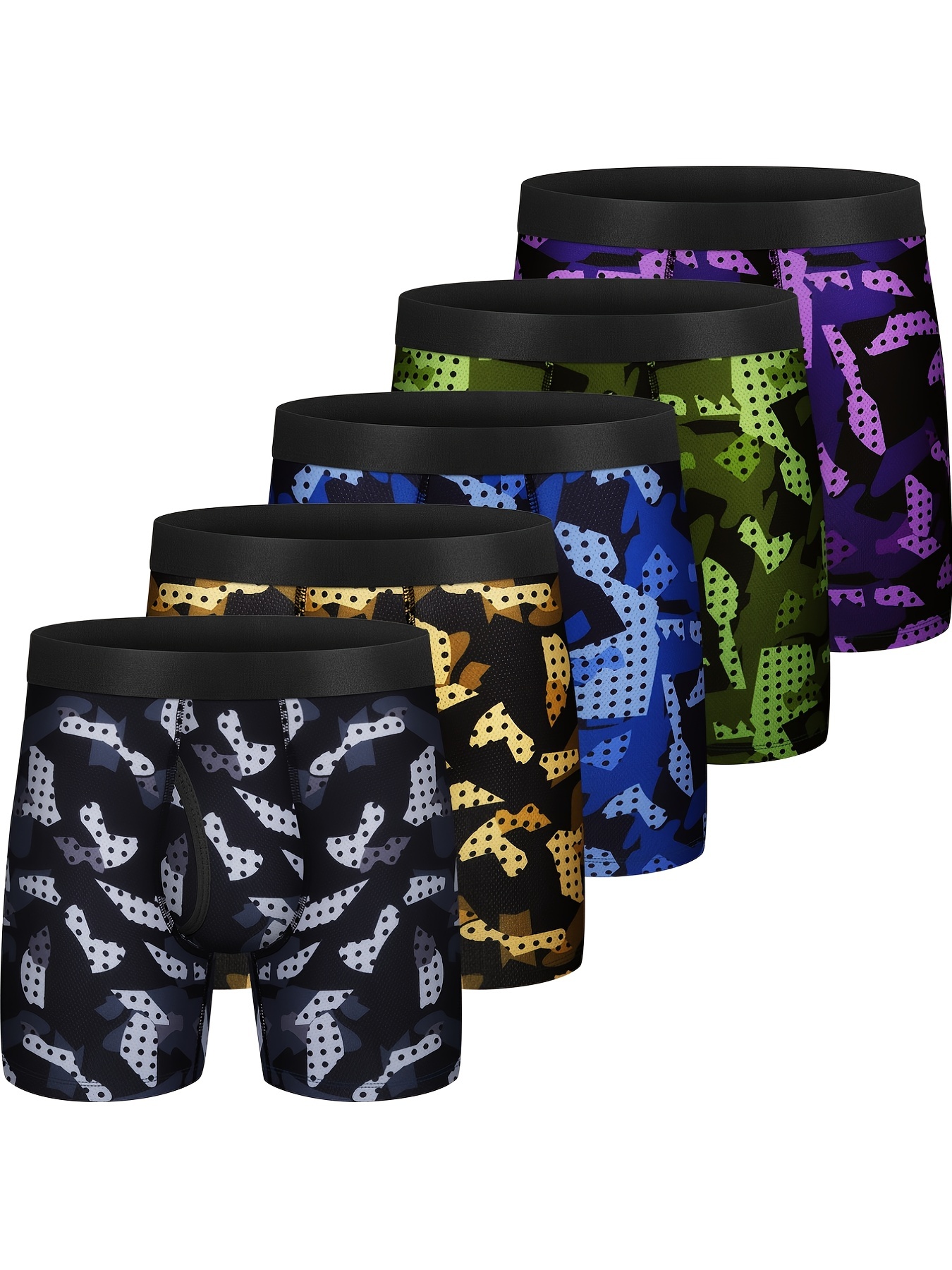 3pcs Men's Print High Stretch Breathable Quick Drying - Temu Canada